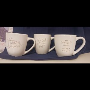 Daily Grace Discontinued Inspirational Quote Mugs Set